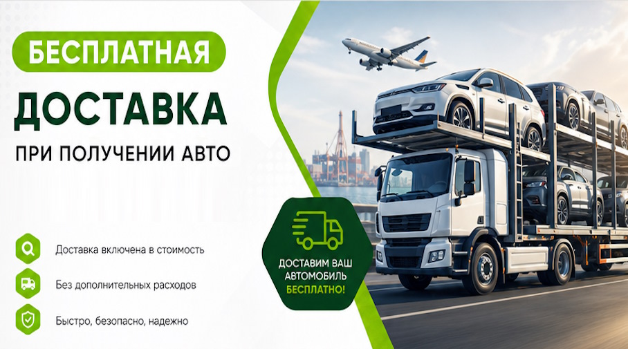 Акция! Бесплатная доставка по Сердобске при получении авто